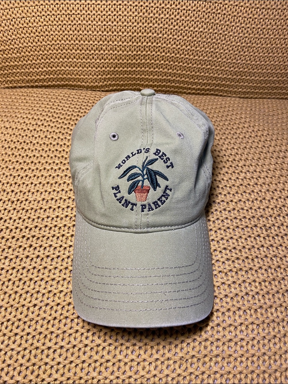 Olive Green 'World's Best Plant Parent' Cap